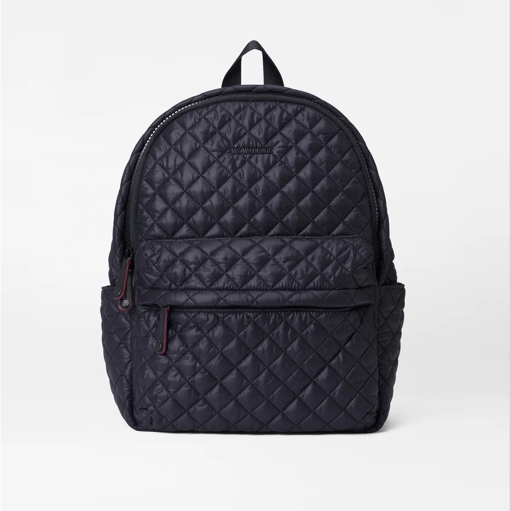 MZ Wallace Quilted City Backpack Black Lightweight